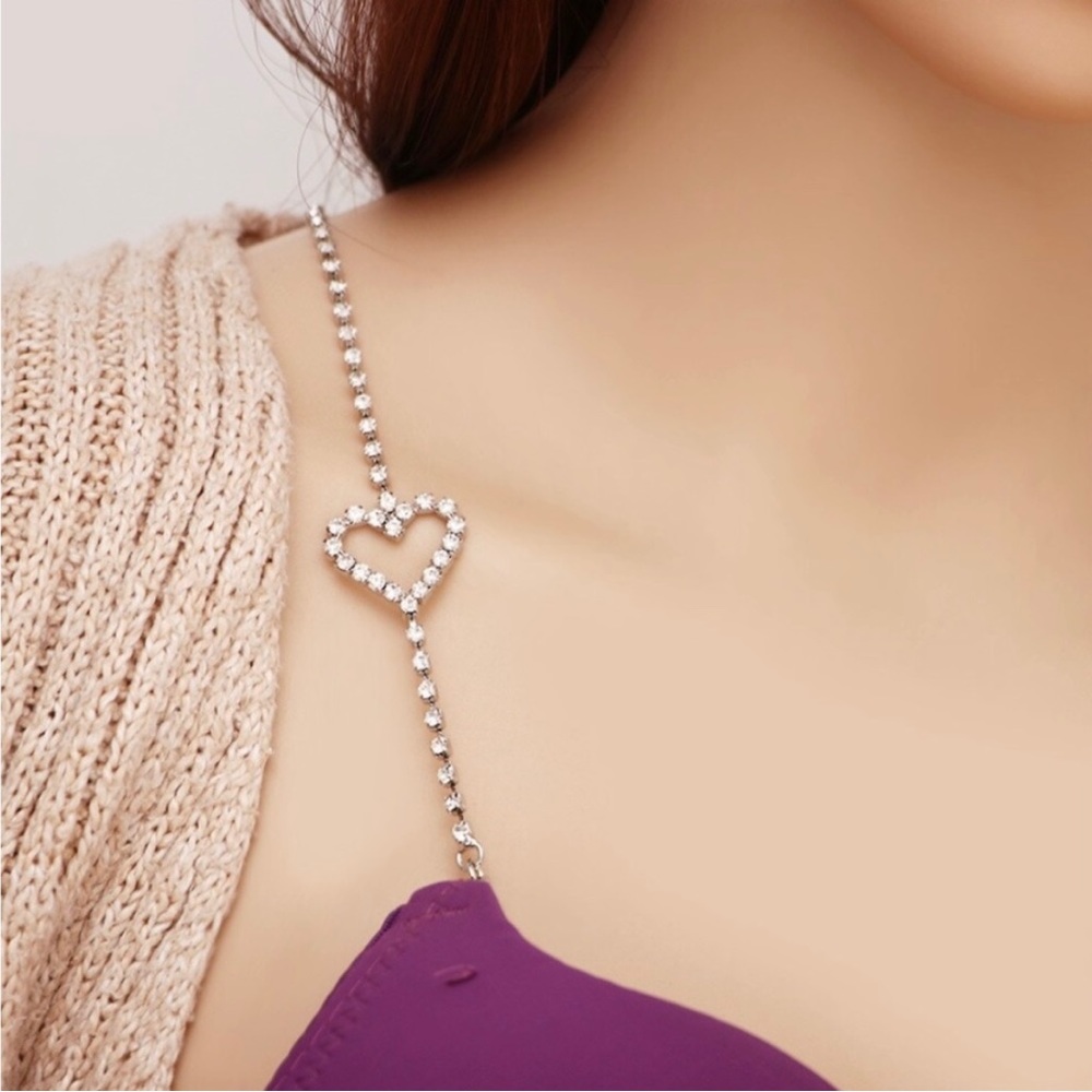 🛍️ 3 for $12 Rhinestone Bra Straps Featured Heart
